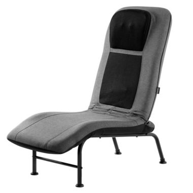 HoMedics&reg; Shiatsu Recline Massaging Chaise Lounger in Grey. View a larger version of this product image.