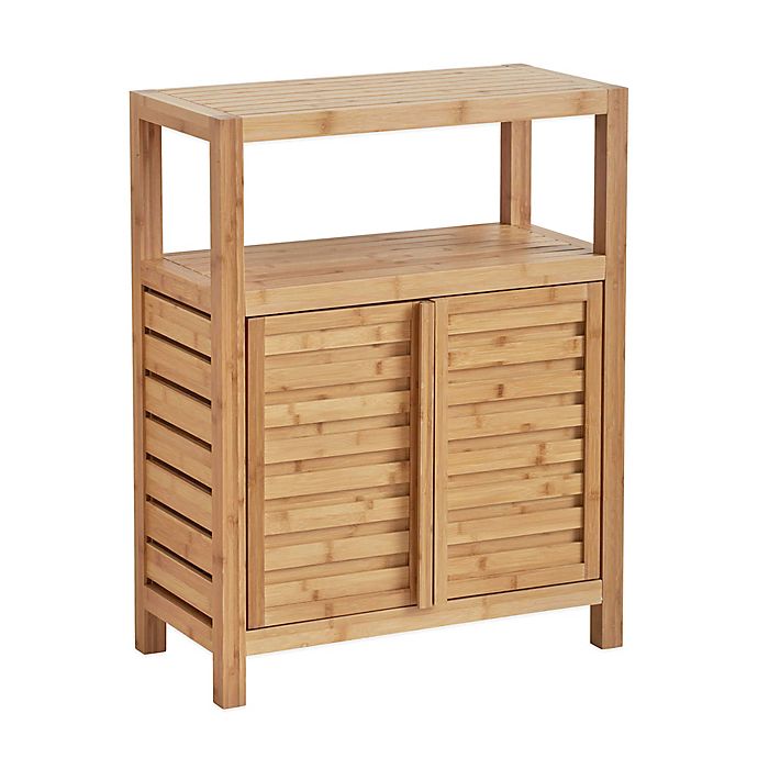 Haven No Tools Bamboo Floor Cabinet, Bamboo Bathroom Furniture
