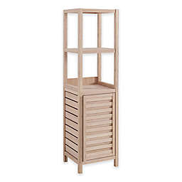 Haven&trade; No Tools Bamboo Tower Cabinet in White Wash