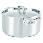 Viking&reg; Professional 6 qt. 5-Ply Stainless Steel Covered Stock Pot