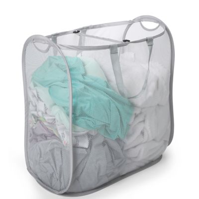 two compartment laundry hamper