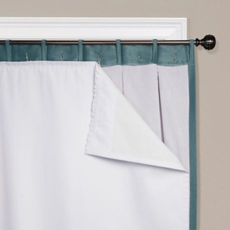 Smartblock Rod Pocket Insulating Blackout Curtain Liner Bed