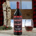 Alternate image 0 for &quot;Merry &amp; Bright&quot; Plaid Wine Bottle Label