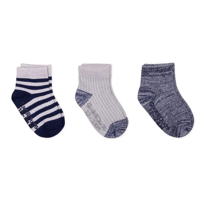 Cuddl Duds® 3-Pack Low-Cut Socks in Navy/Grey | Bed Bath & Beyond