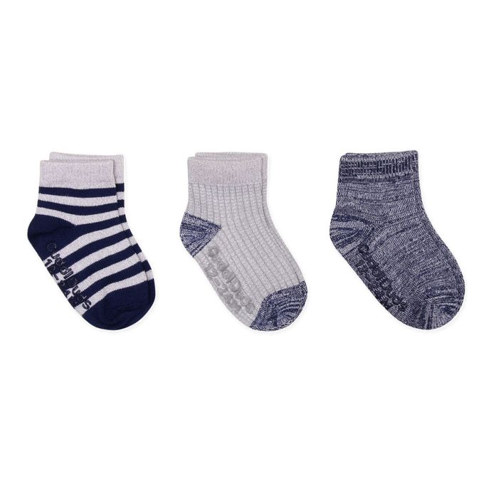 Cuddl Duds® 3Pack LowCut Socks in Navy/Grey Bed Bath & Beyond