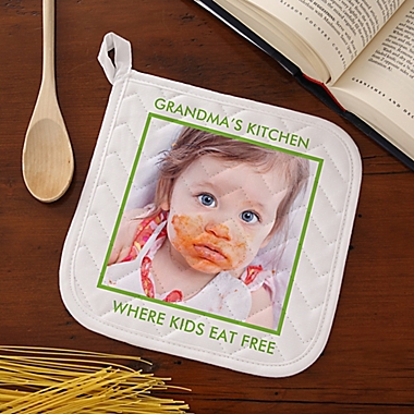 Picture Perfect 1-Photo Personalized Potholder. View a larger version of this product image.