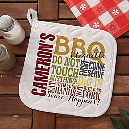 Barbecue Rules Potholder