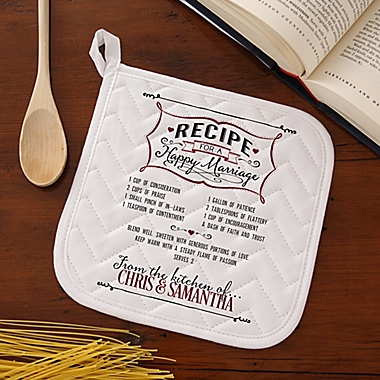 Recipe for a Happy Marriage Potholder. View a larger version of this product image.