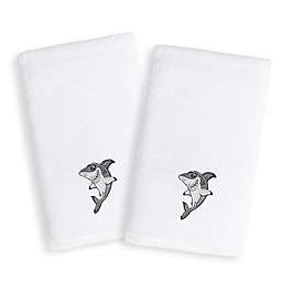Linum Home Textiles Kids Shark Terry Hand Towels (Set of 2)