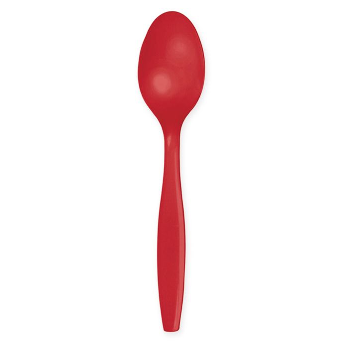 50Count Plastic Spoons in Red Bed Bath & Beyond