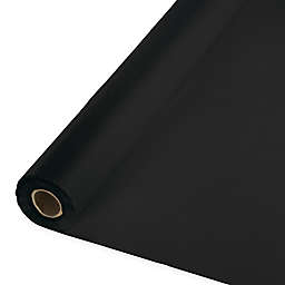 Disposable 40-Inch x 100-Foot Plastic Tablecloth Roll in Black