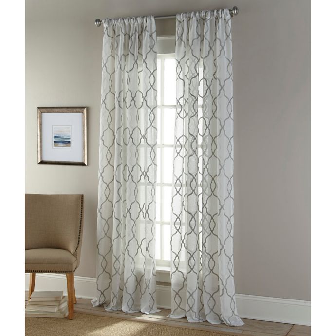 Sherry Kline Medallion 96 Inch Rod Pocket Back Tab Sheer Window