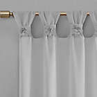 Alternate image 2 for Madison Park Rosette Floral Cuff 84-Inch Twist Tab Window Curtain Panel in Grey (Single)