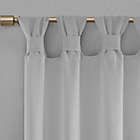 Alternate image 3 for Madison Park Rosette Floral Cuff 84-Inch Twist Tab Window Curtain Panel in Grey (Single)