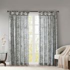 Alternate image 0 for Madison Park Yvette Paisley Printed 95-Inch Twist Tab Window Curtain Panel in Grey (Single)