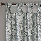 Alternate image 2 for Madison Park Yvette Paisley Printed 95-Inch Twist Tab Window Curtain Panel in Grey (Single)