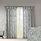 Alternate image 5 for Madison Park Yvette Paisley Printed 95-Inch Twist Tab Window Curtain Panel in Grey (Single)
