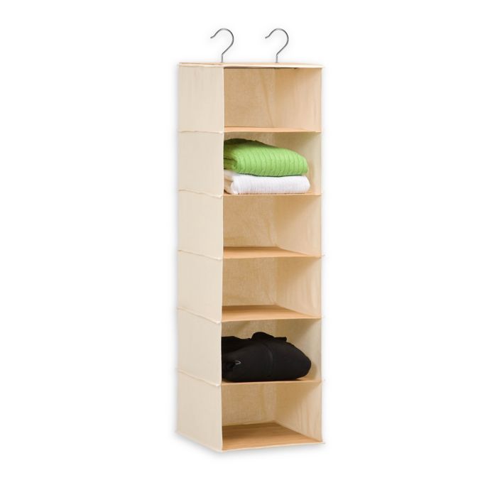 Honey-Can-Do® 6-Shelf Hanging Closet Organizer in Natural ...