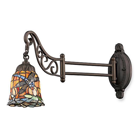 Alternate image 1 for ELK Lighting 1-Light Mix-N-Match Swing Arm Wall Lamp in Dragonfly