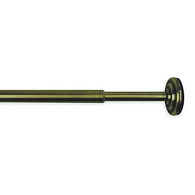 Versailles Home Fashions 24 to 36-Inch Adjustable Tension Curtain Rod in Antique Brass. View a larger version of this product image.