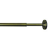 Versailles Home Fashions 15 to 24-Inch Adjustable Tension Curtain Rod to Antique Brass