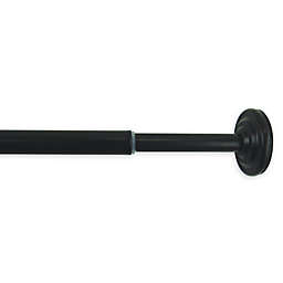 Versailles Home Fashions 24 to 36-Inch Adjustable Tension Curtain Rod in Black