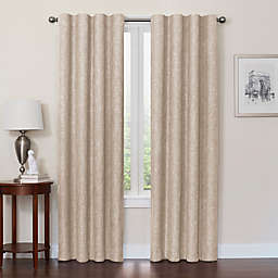 Quinn 63-Inch 100% Blackout Insulated Rod Pocket/Back Tab Curtain Panel in Linen (Single)