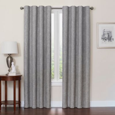 Quinn 95-Inch 100% Blackout Insulated Rod Pocket/Back Tab Curtain Panel in Grey (Single)