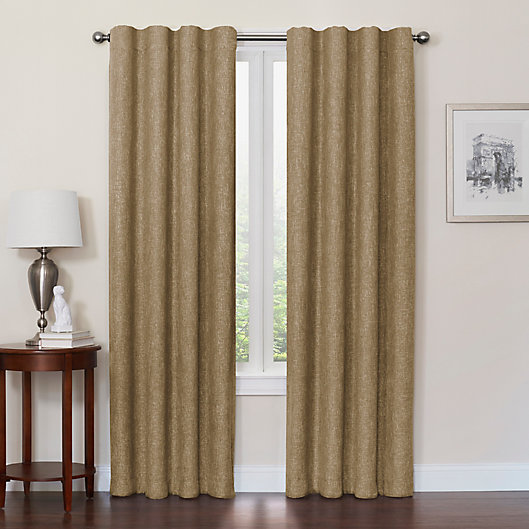 Alternate image 1 for Quinn 63-Inch 100% Blackout Insulated Rod Pocket/Back Tab Curtain Panel in Mocha (Single)