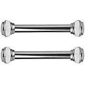 Versailles Home Fashions Titan Duet Saturn Side Mount Curtain Rod in Brushed Nickel (Set of 2)