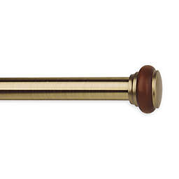 Versailles Home Fashions Titan Saturn 28 to 48-Inch Adjustable Curtain Rod in Antique Brass