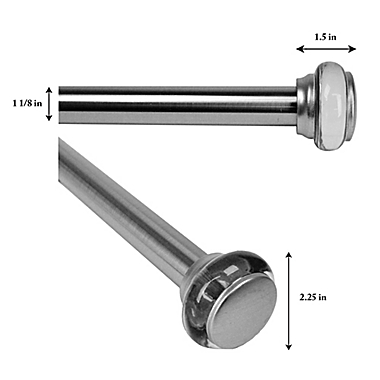 Versailles Home Fashions Titan Saturn 28 to 48-Inch Adjustable Curtain Rod in Brushed Nickel. View a larger version of this product image.