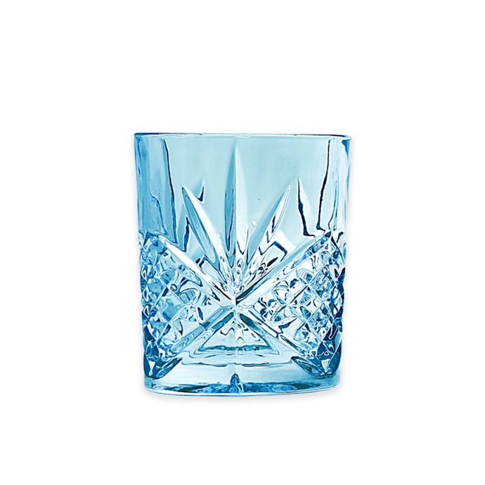 Godinger Dublin Double Old Fashioned Glasses in Turquoise (Set of 6