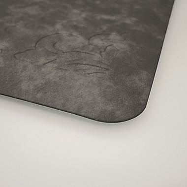 Chef Gear Marni 20&quot; x 39&quot; Embossed Gelness Anti-Fatigue Kitchen Mat in Dark Grey. View a larger version of this product image.