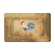 Vintage Rooster Gelness 20&quot; x 32&quot; Kitchen Mat in Gold