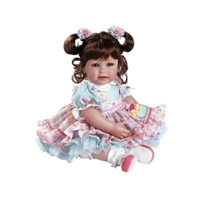 Adora&reg; ToddlerTime Piece of Cake Baby Girl Doll with Brown Hair