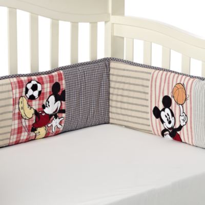 mickey mouse cot bumper set