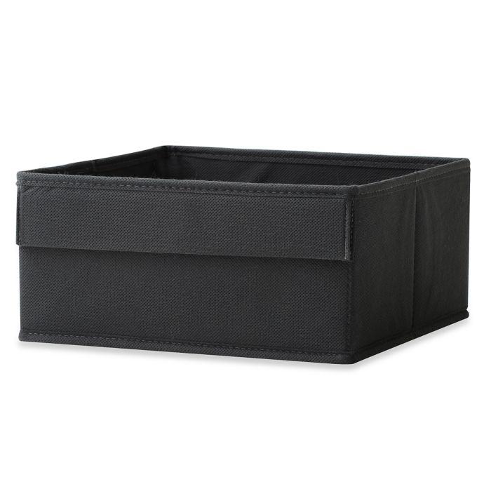 Real Simple Half Height Fabric Drawer In Black Bed Bath Beyond