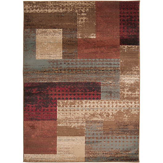 Surya Riley Woven Area Rug In Red Brown, Red And Brown Area Rug