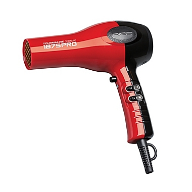 KISS&reg; Ceramic Tourmaline Hair Dryer in Red. View a larger version of this product image.