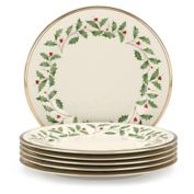 Lenox&reg; Holiday&reg; Dinner Plates in Red/Green (Set of 6)