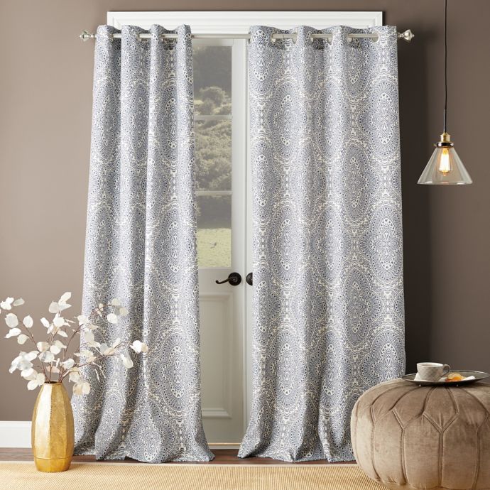 Shetland Print Grommet Top Window Curtain Panel Bed Bath Beyond