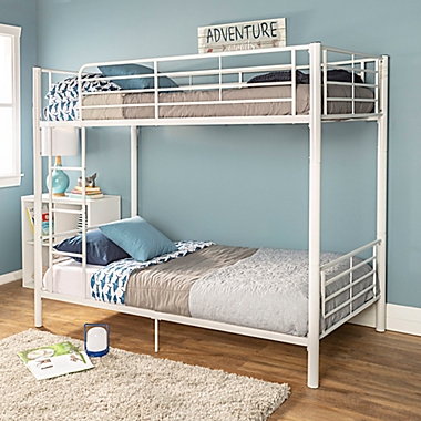 Forest Gate Riley Twin Metal Bunk Bed in  White. View a larger version of this product image.