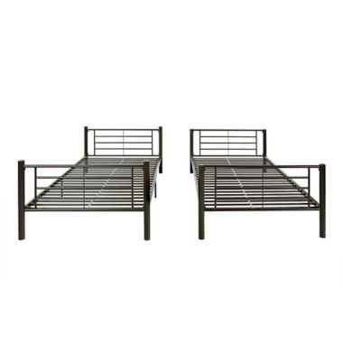 Forest Gate Riley Twin Metal Bunk Bed in Black. View a larger version of this product image.