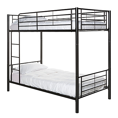 Forest Gate Riley Twin Metal Bunk Bed in Black. View a larger version of this product image.