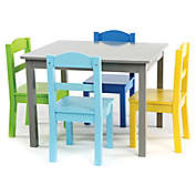 Humble Crew Elements 5-Piece Table and Chairs Set in Grey/Multi