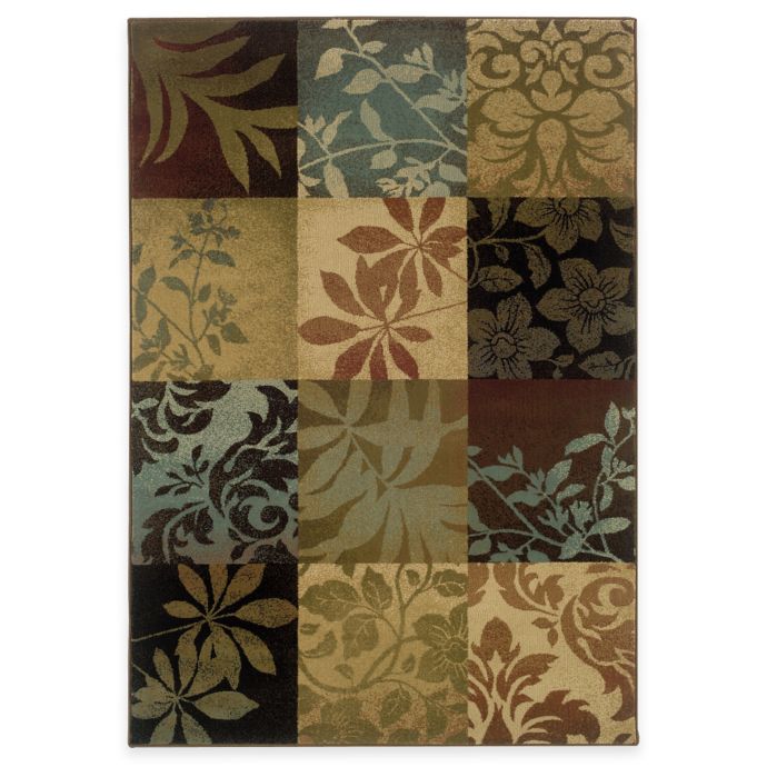 Oriental Weavers Hudson Area Rug in Multi/Floral Squares Bed Bath & Beyond
