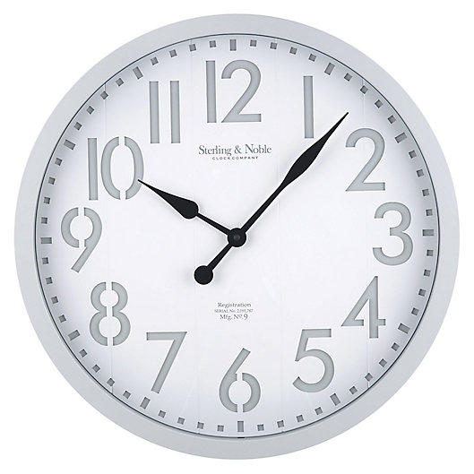 Alternate image 1 for Sterling & Noble 28-Inch Modern Farmhouse Wall Clock