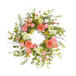16-Inch Artificial Flowers and Berries Wreath