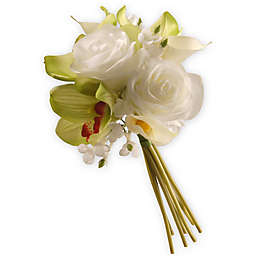 National Tree Company&reg; 10-Inch Artificial Rose and Calla Lily Bouquet in White
